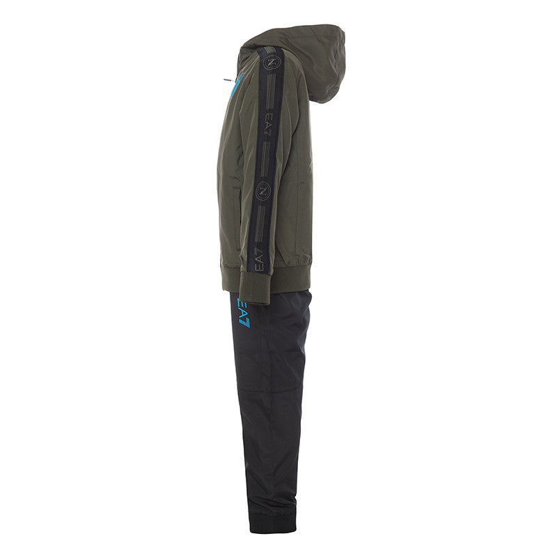 SSC Napoli Tuta Nylon con Cappuccio Olive Night Junior 2024/2025
