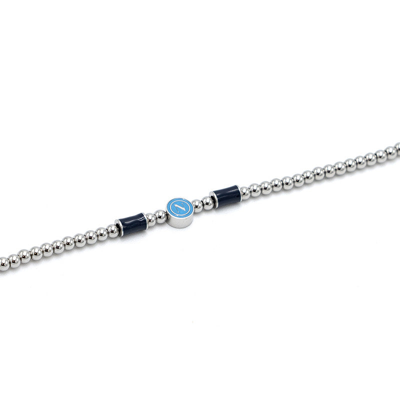 SSC Napoli Bracciale in Acciaio Logo
