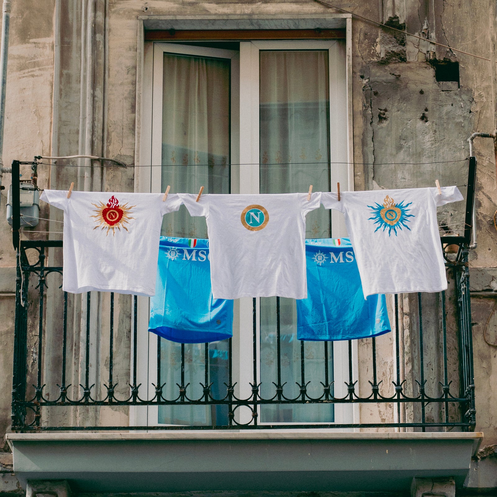 SSC Napoli Linea Aura T-Shirt Logo