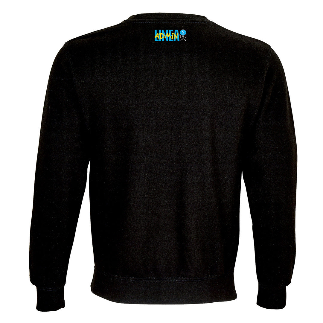 SSC Napoli Linea Admin Felpa Nera Absolute Cinema