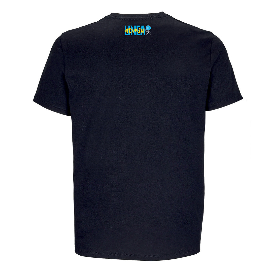 SSC Napoli Linea Admin T-Shirt Nera Absolute Cinema