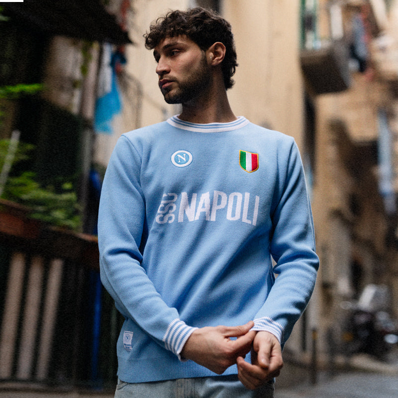 SSC Napoli Sky Blue Retro Jumper