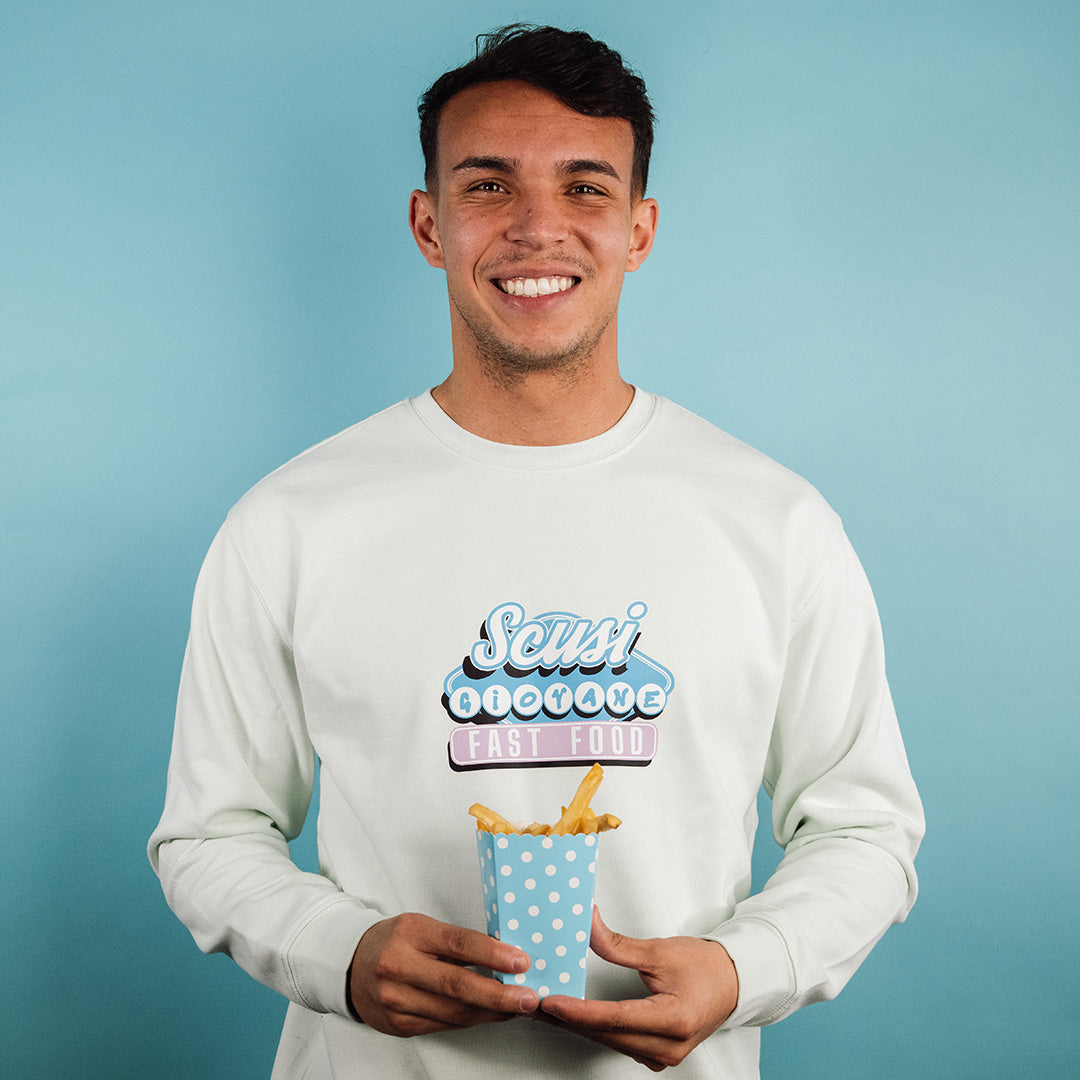 SSC Napoli Linea Admin “Scusi Giovane” White Sweatshirt Junior