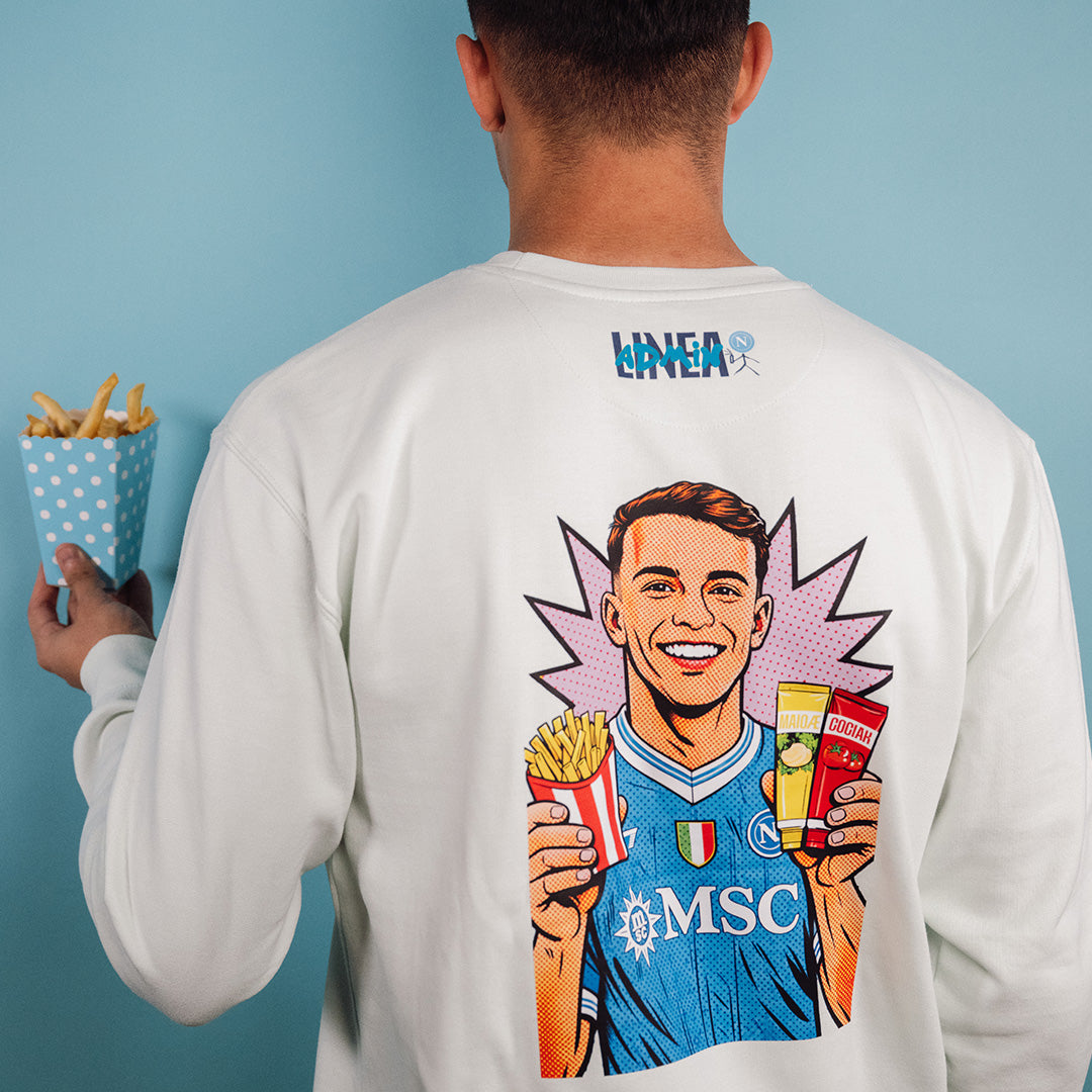 SSC Napoli Linea Admin “Scusi Giovane” White Sweatshirt Junior