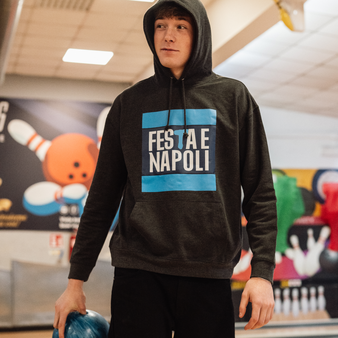 SSC Napoli Linea Admin Felpa Nera Festa e Napoli