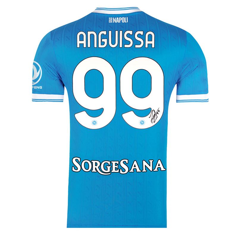 SSC Napoli Maglia Gara Home 2025/2056 Autografata da Anguissa in Premium Box