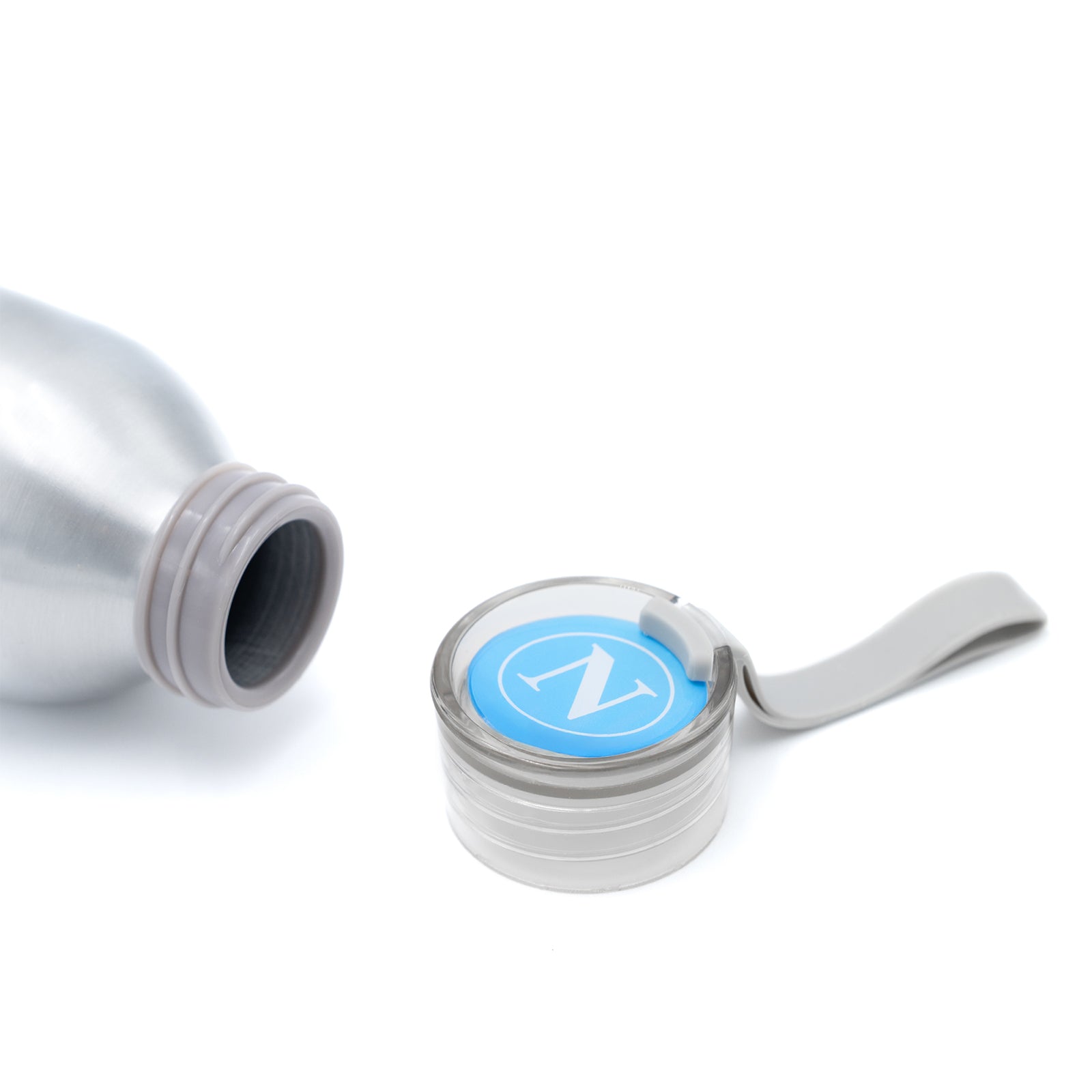 SSC Napoli Silver Aluminum Water Bottle