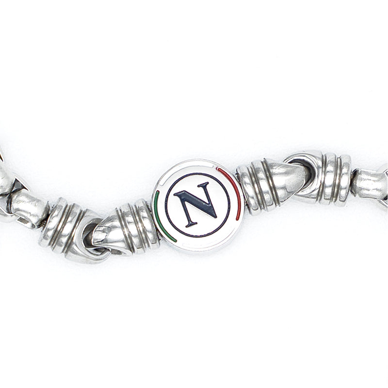 SSC Napoli Tricolore Logo Bracelet