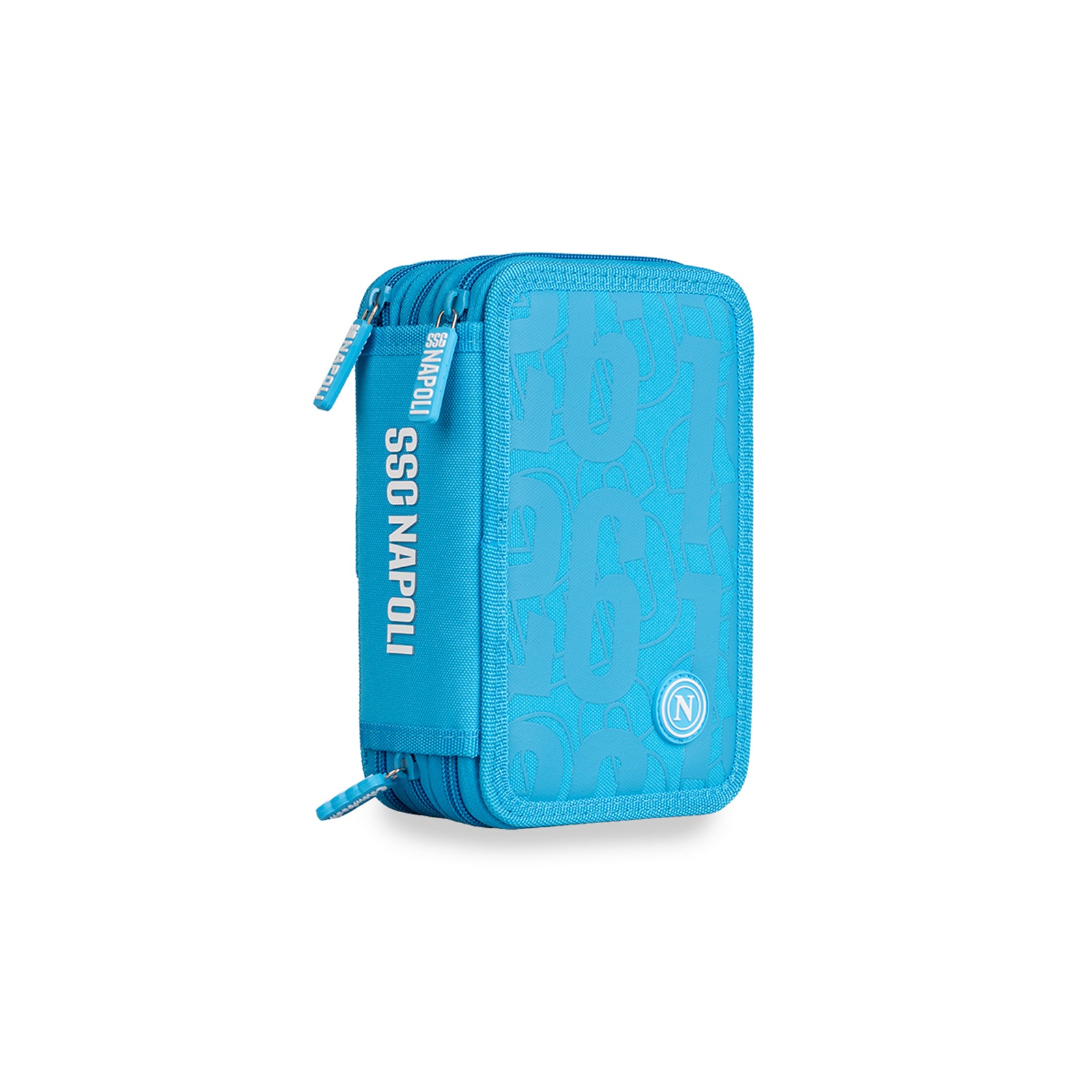 SSC Napoli Astuccio 3 Zip Azzurro