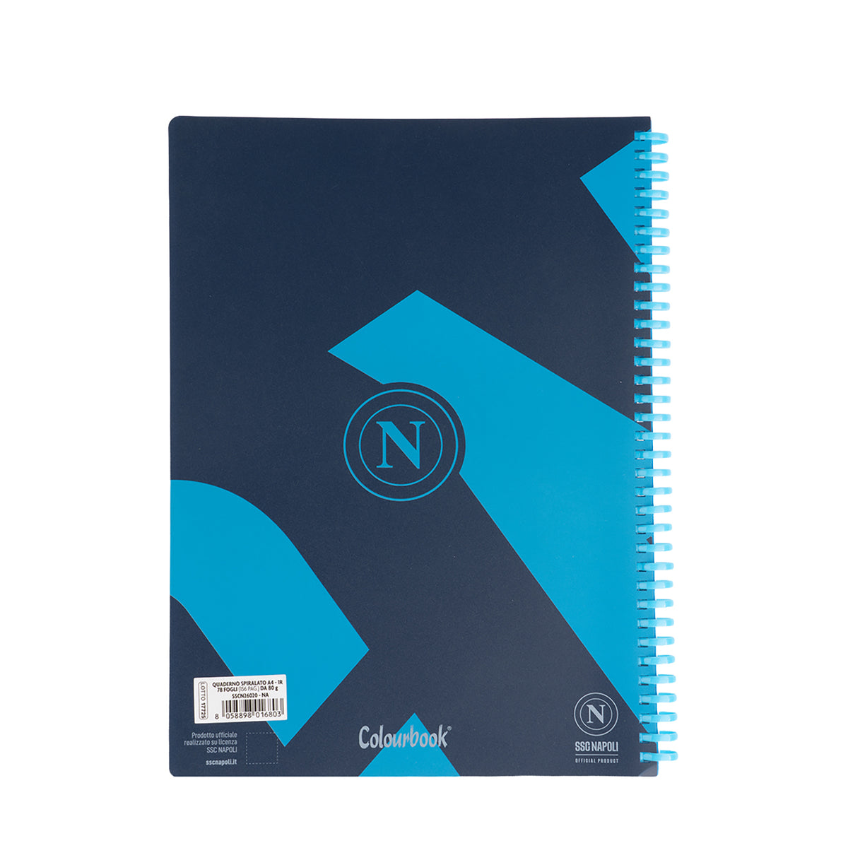 SSC Napoli Quaderno Spiralato Soft 1R Dark Blue/Azzurro