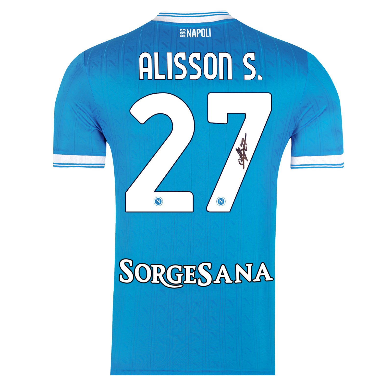 SSC Napoli Match Jersey Home 2025/2026 Signed by Alisson in Premium Box