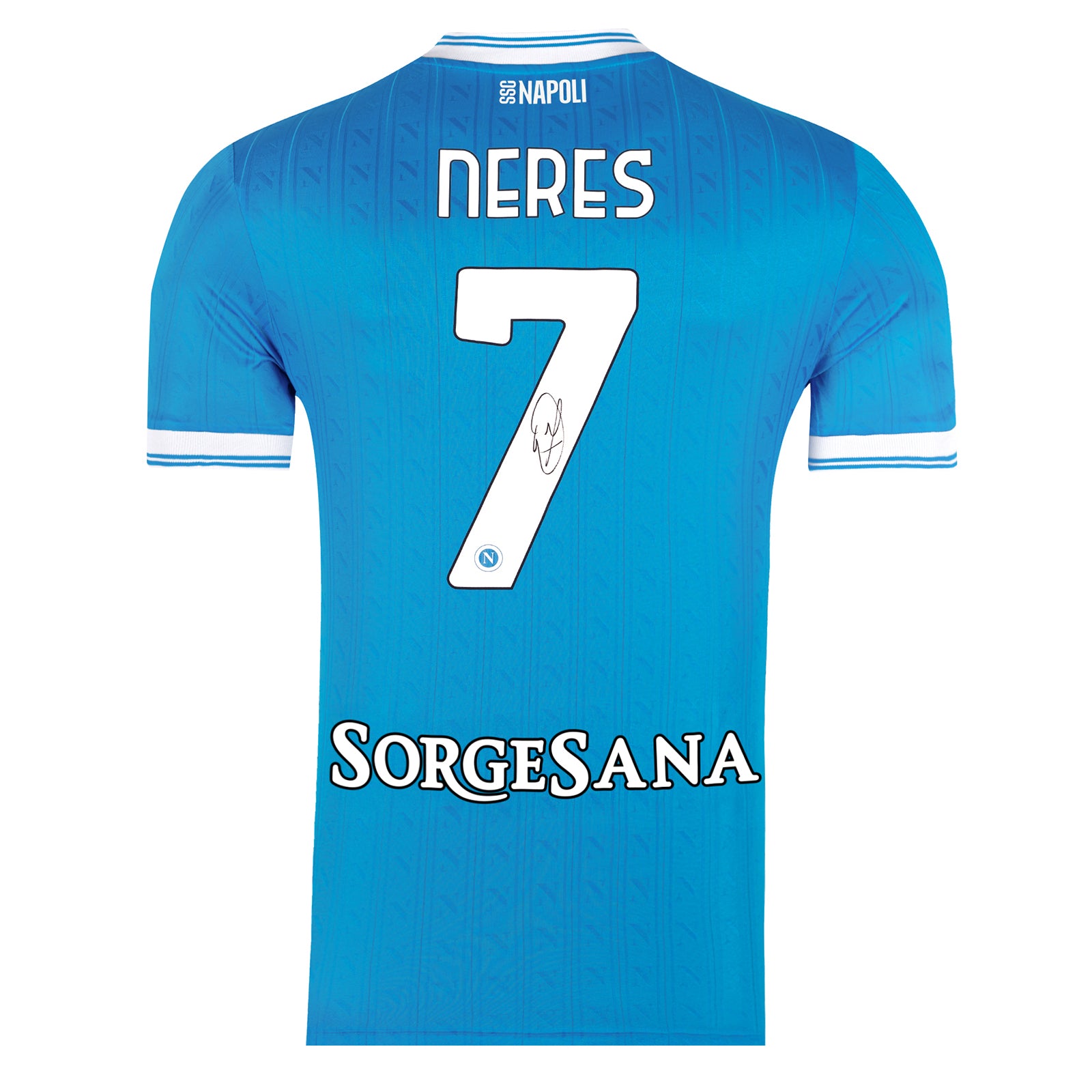 SSC Napoli Maglia Gara Home 2025/2026 Autografata da Neres in Premium Box