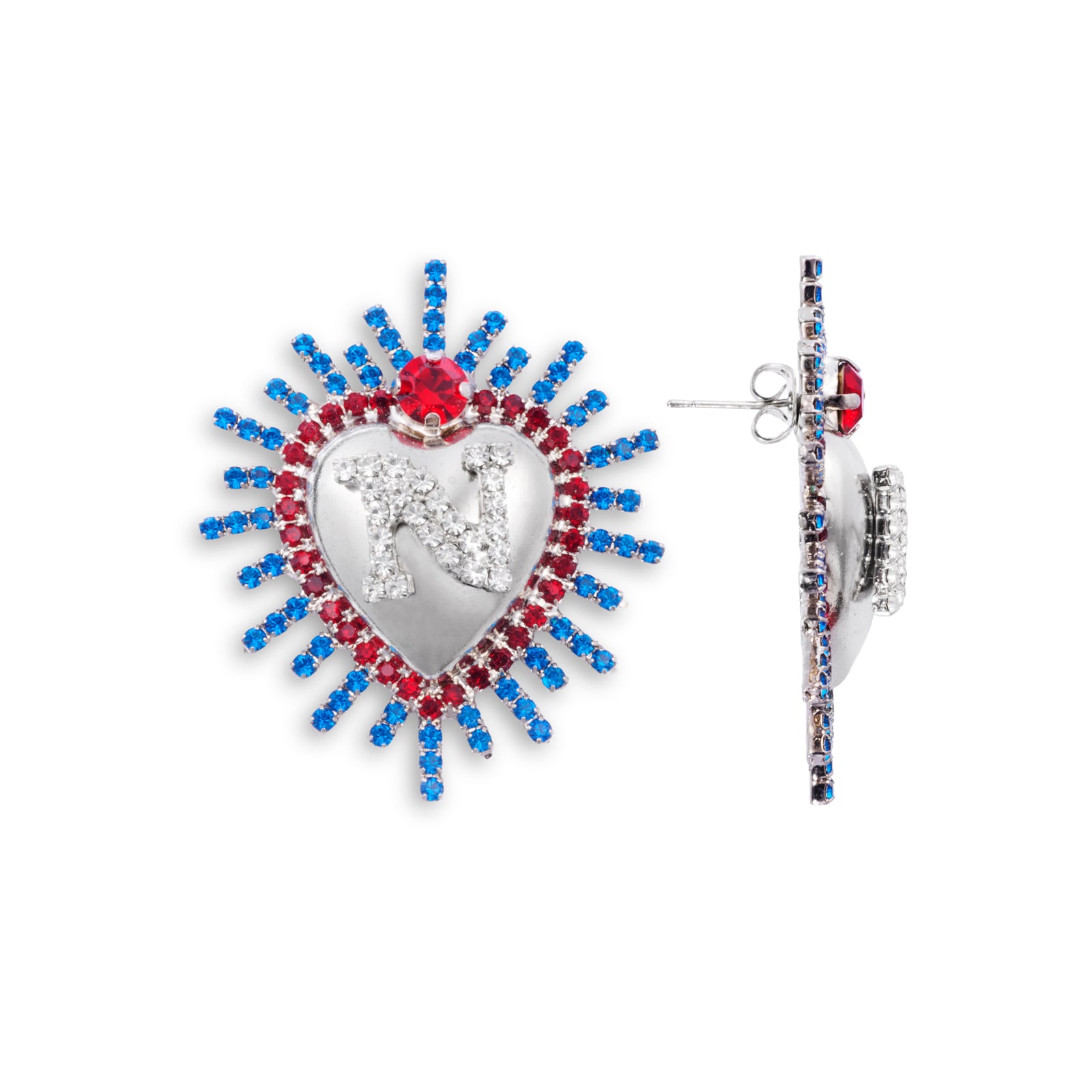 SSC Napoli Aura Collection Sacred Heart Earrings