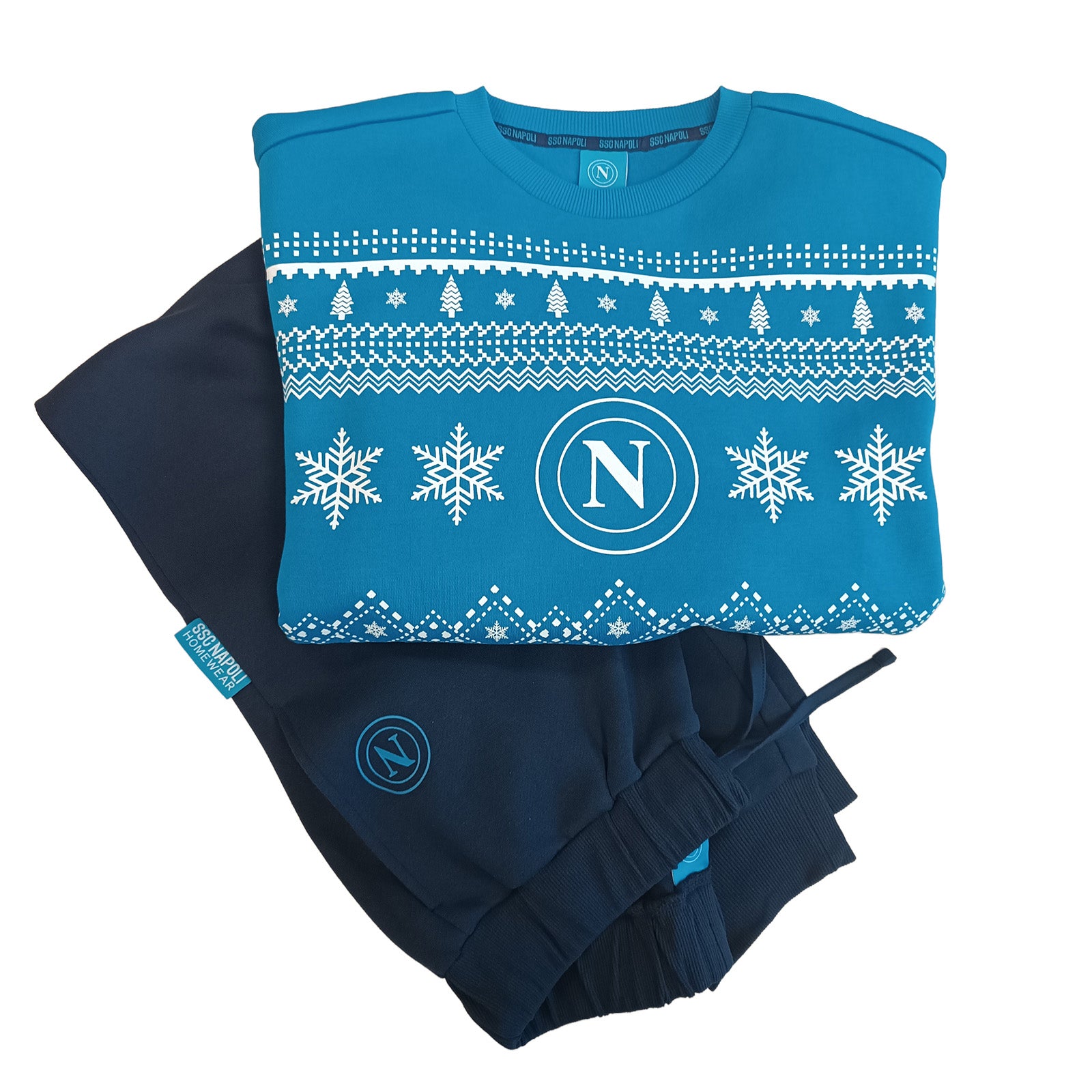 SSC Napoli Pigiama Natalizio Azzurro