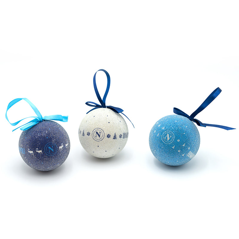 SSC Napoli Set of 3 Christmas Baubles