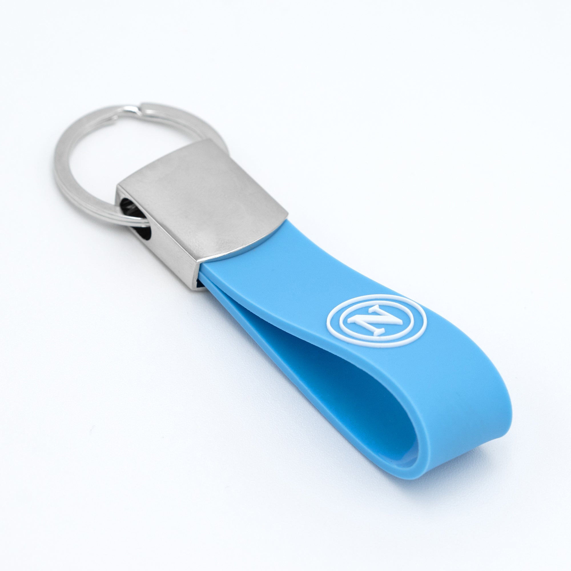 SSC Napoli Portachiavi in Gomma Azzurro