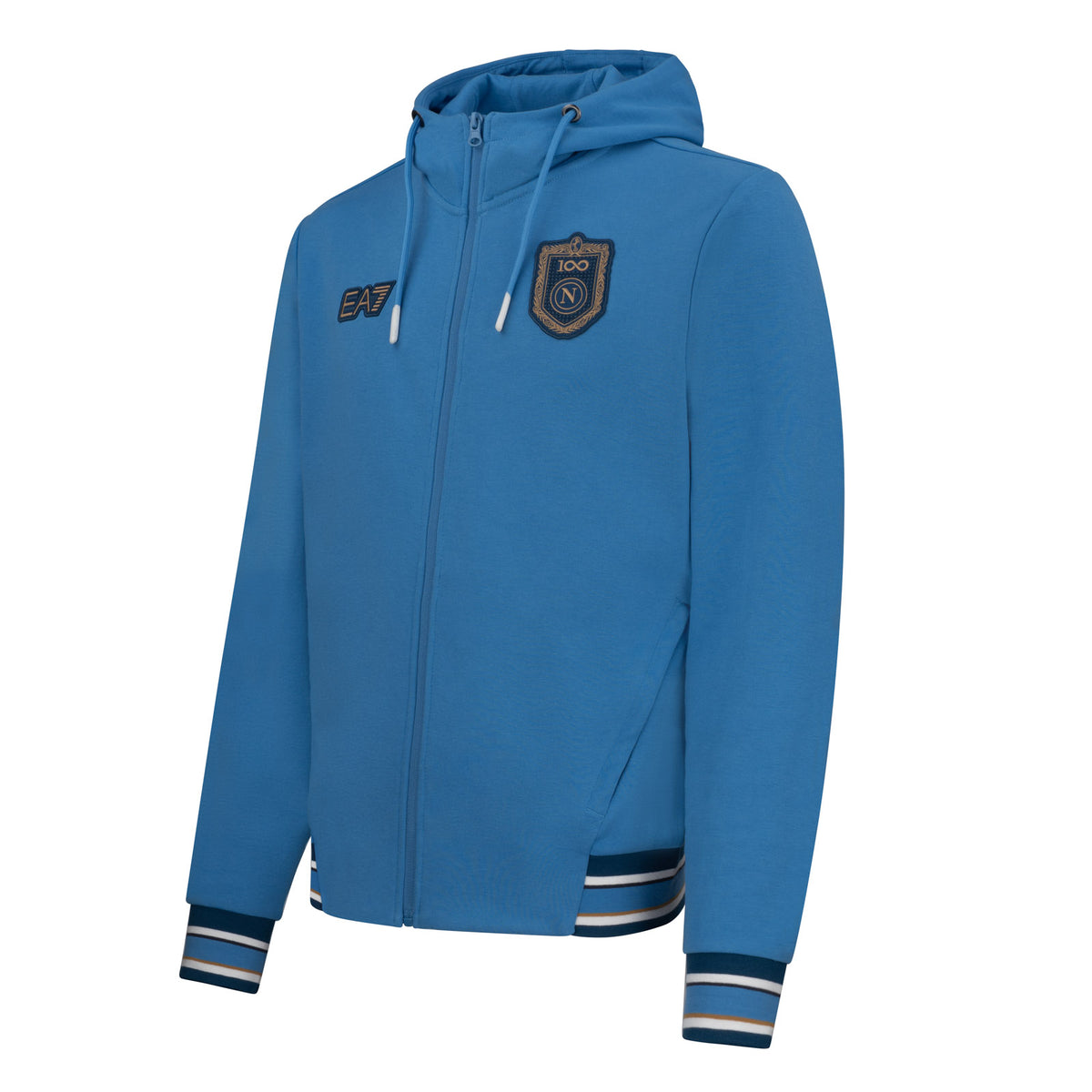 SSC Napoli Centenary Blue Interlock Hooded Sweatshirt 2026/2027