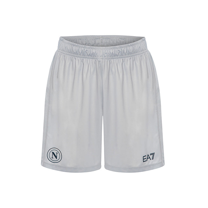 SSC Napoli Shorts Gara Portiere Silver Euro 2025/2026