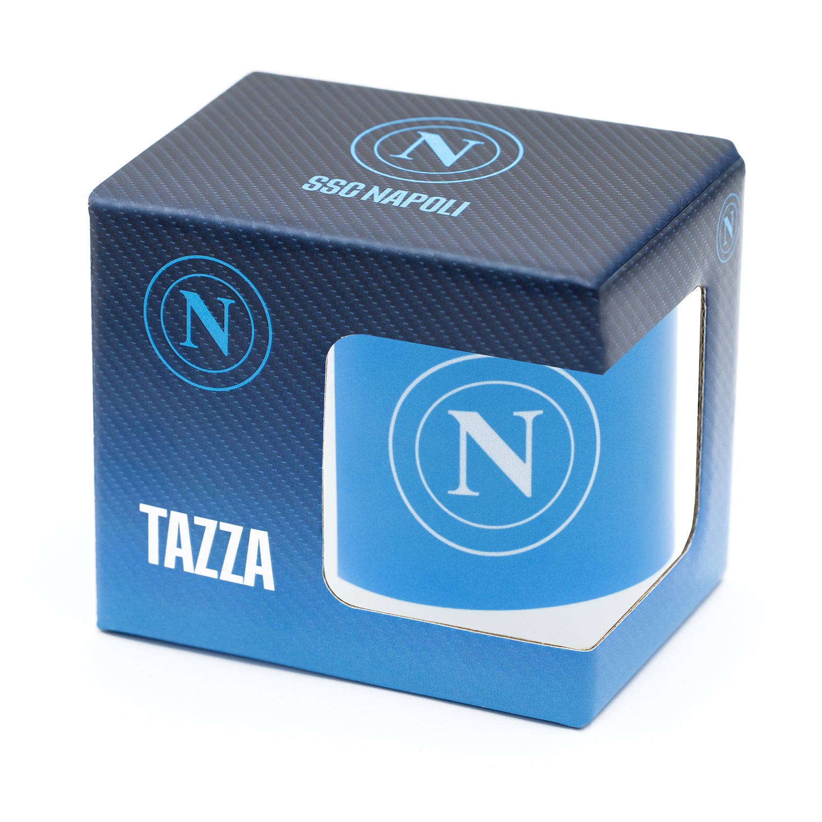 SSC Napoli Tazza in Ceramica Azzurra con Logo Bianco