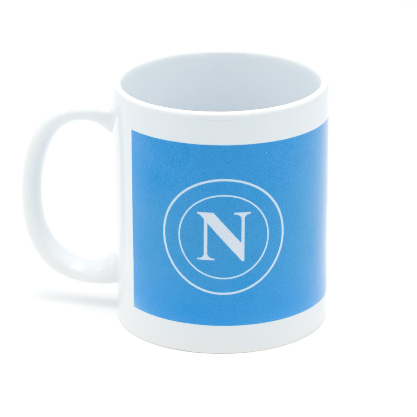 SSC Napoli Tazza in Ceramica Azzurra con Logo Bianco