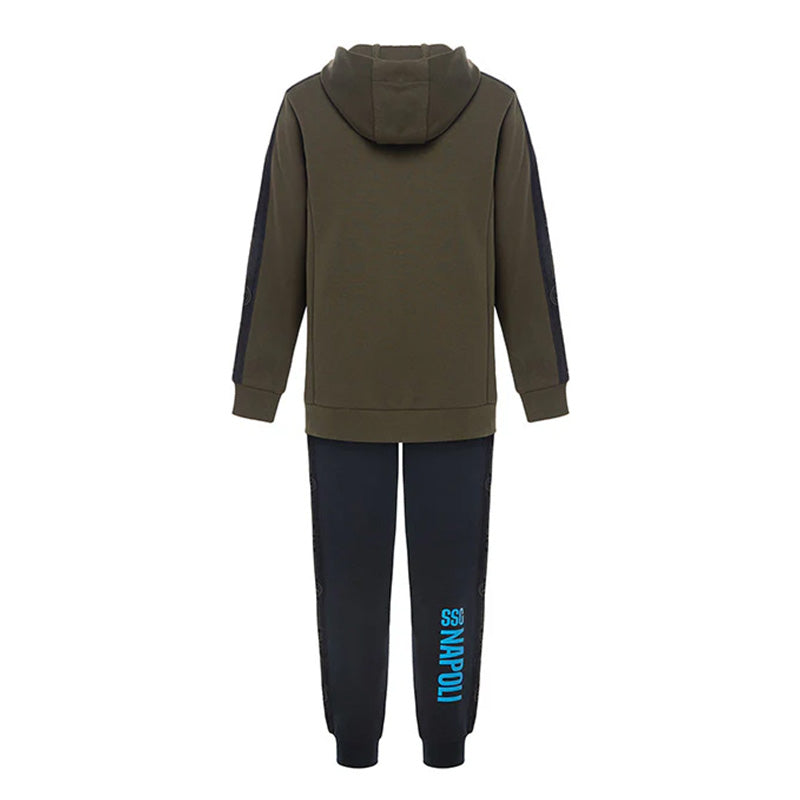 SSC Napoli Olive Night Interlock Tracksuit with Cap for Kids 2024/2025