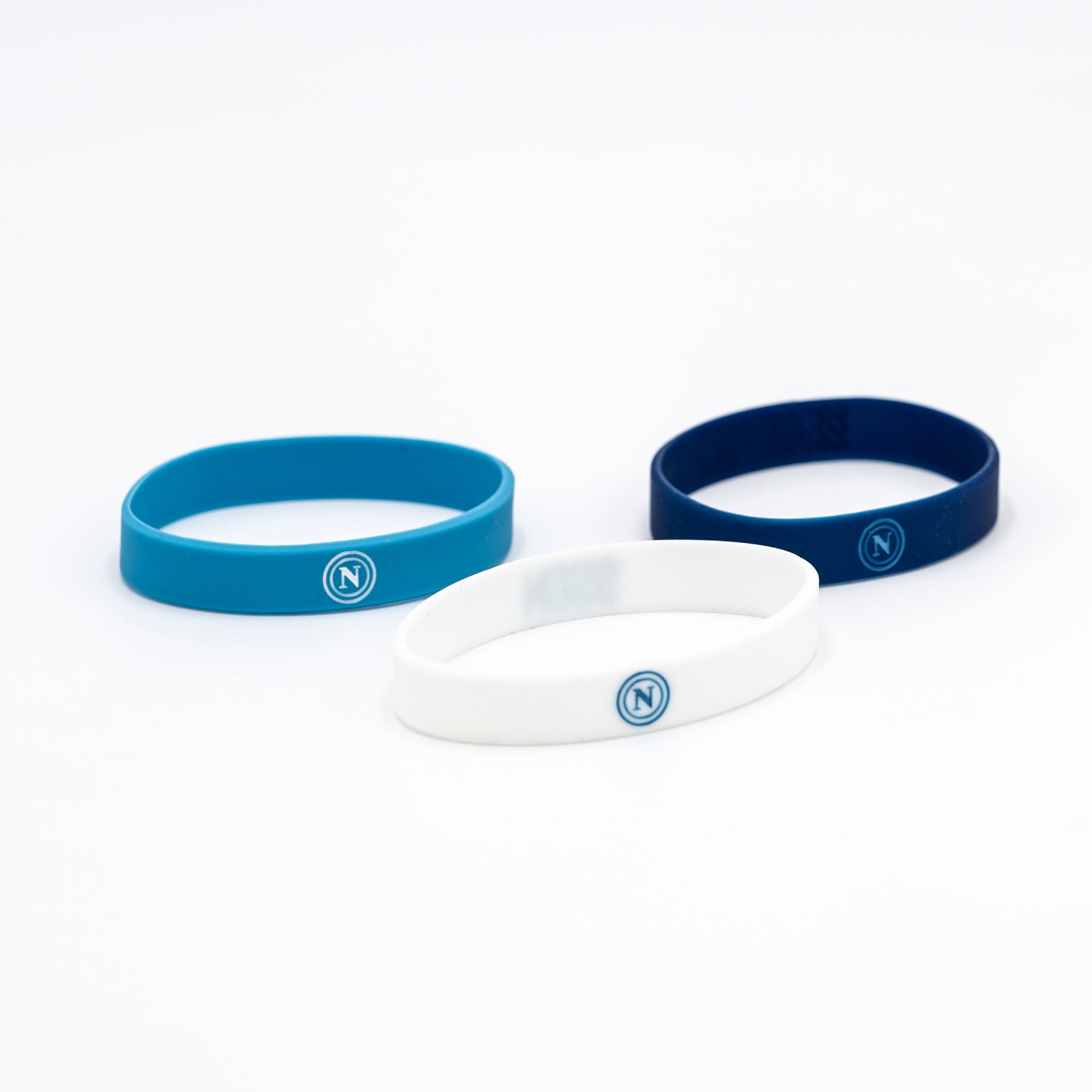 SSC Napoli Tris di Bracciali in Silicone