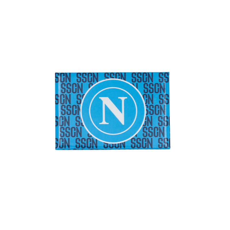 SSC Napoli Magnete Rettangolare Azzurro con Logo