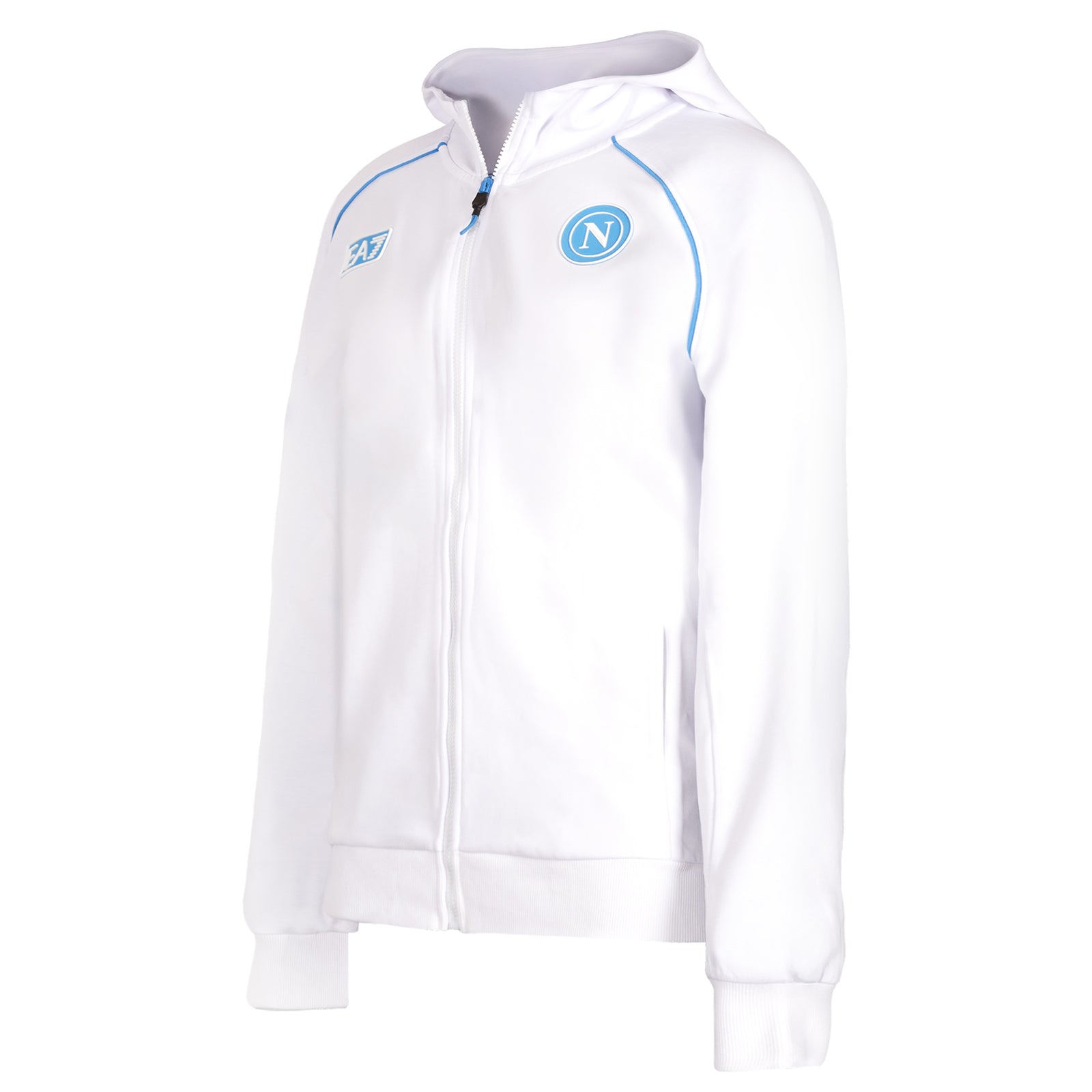 SSC Napoli Felpa Interlock Bianca con Cappuccio 2025/2026