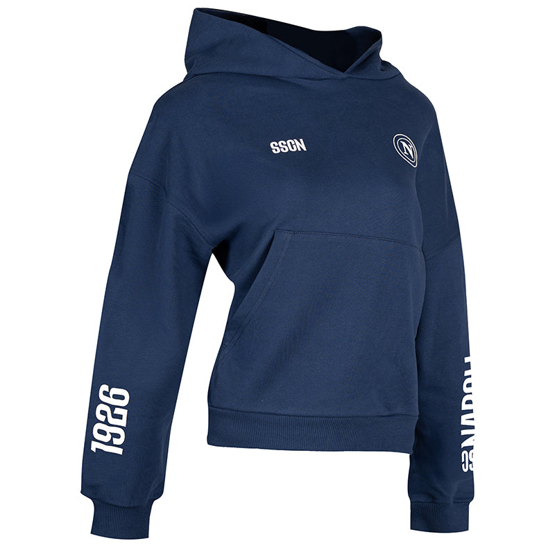 SSC Napoli Felpa con Cappuccio Marechiaro Blu Navy