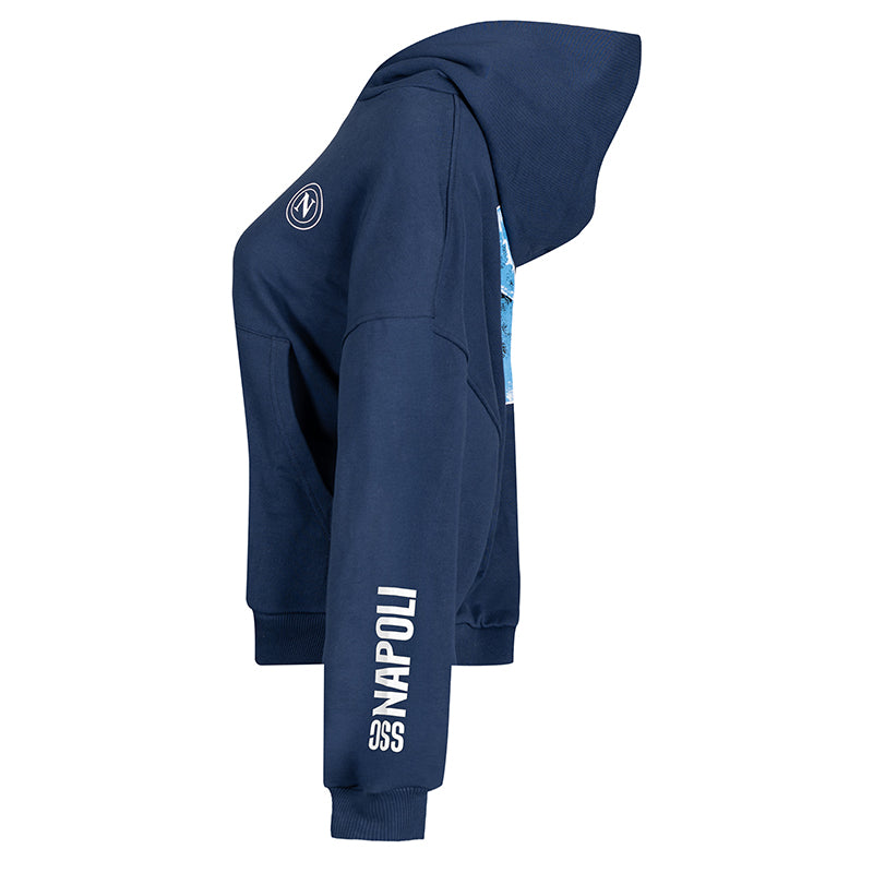 SSC Napoli Felpa con Cappuccio Marechiaro Blu Navy