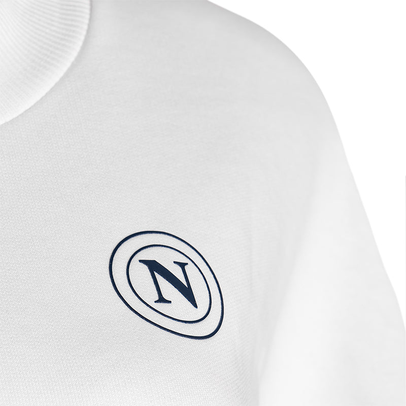 SSC Napoli Felpa Girocollo Marechiaro Bianca