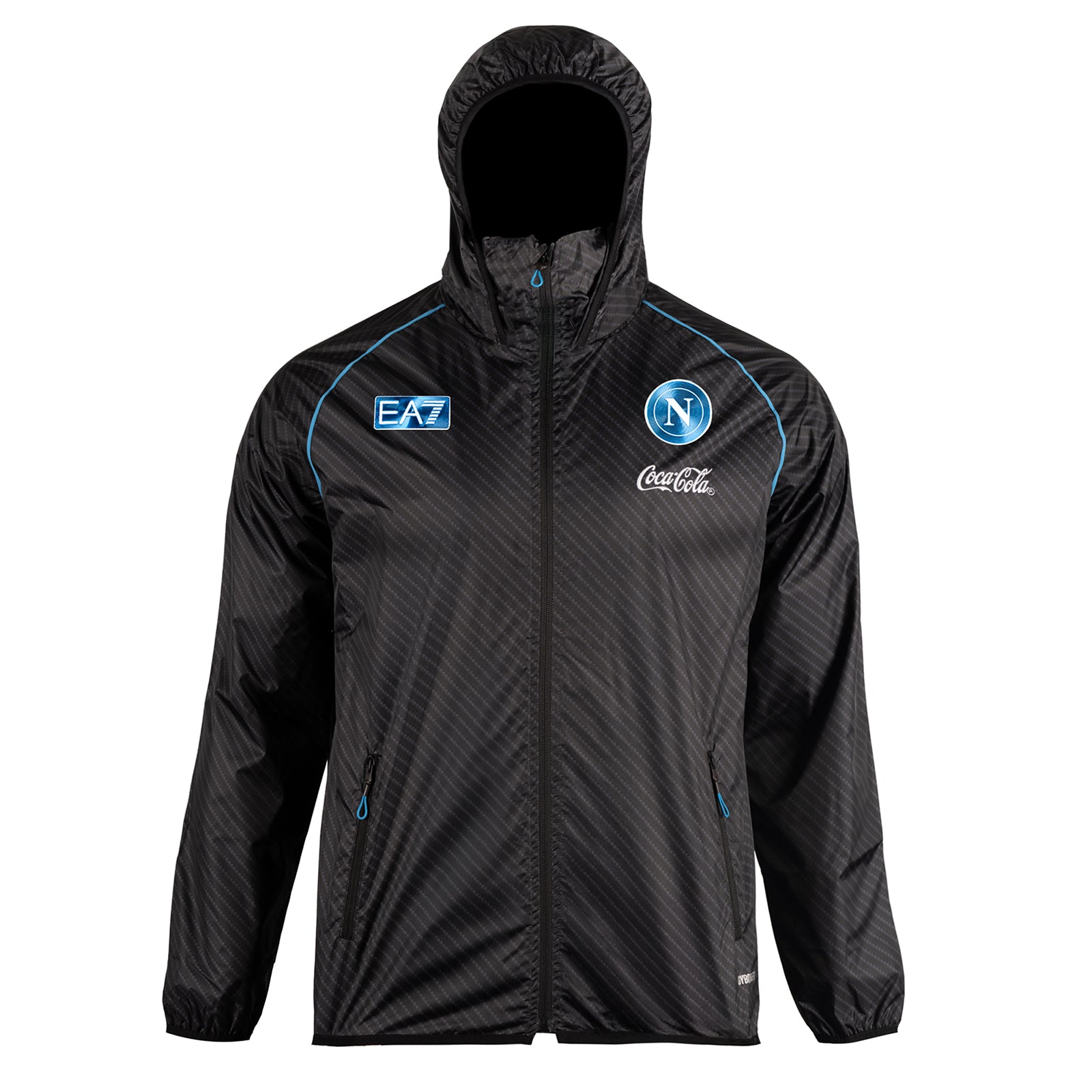 SSC Napoli Ebony Full Zip Windbreaker Jacket 2025/2026