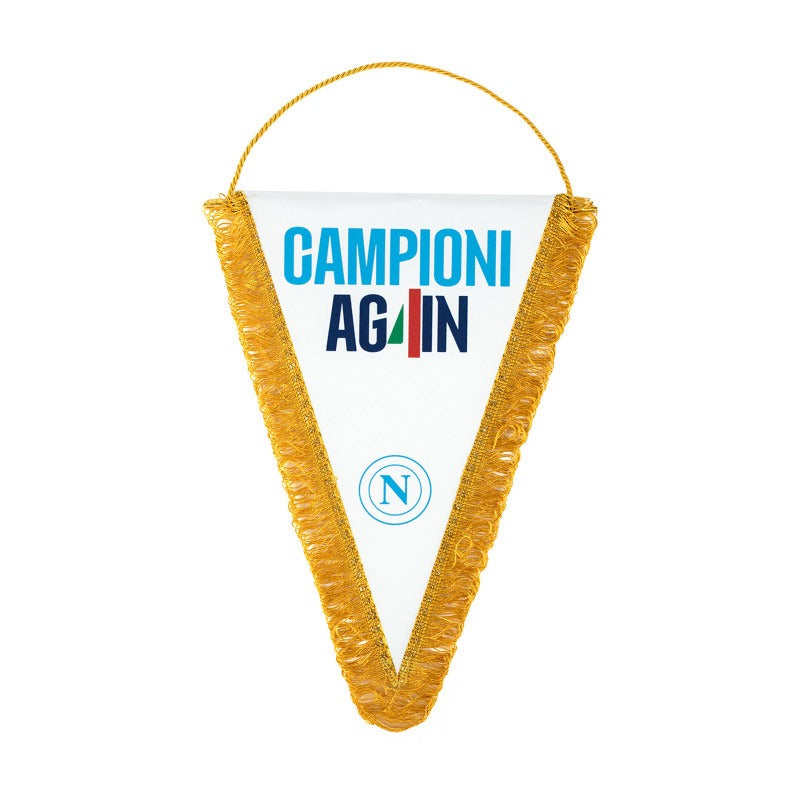 SSC Napoli Gagliardetto Triangolare Bianco Campioni d'Italia