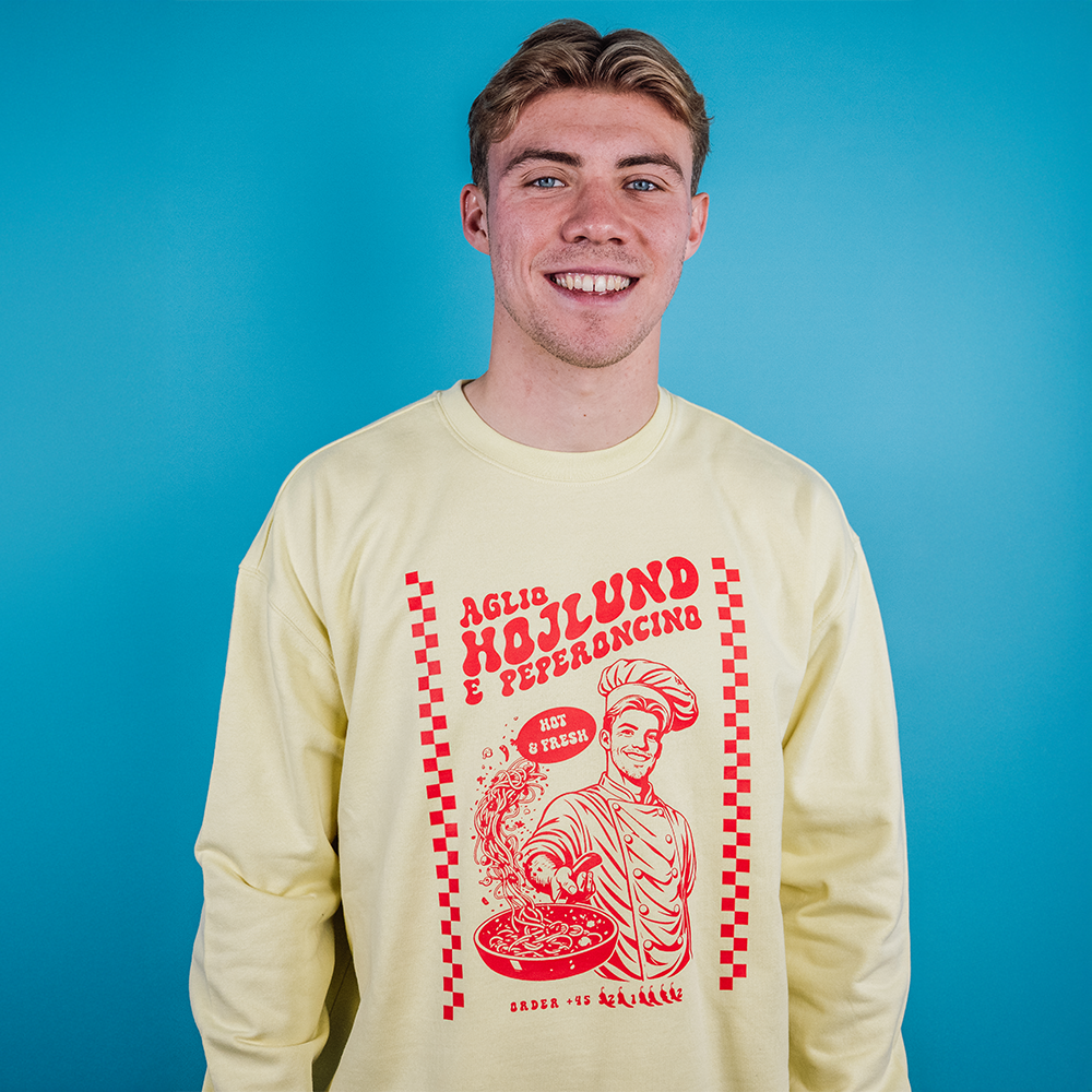 SSC Napoli Linea Admin “Aglio, Højlund e Peperoncino” Light Yellow Sweatshirt Junior