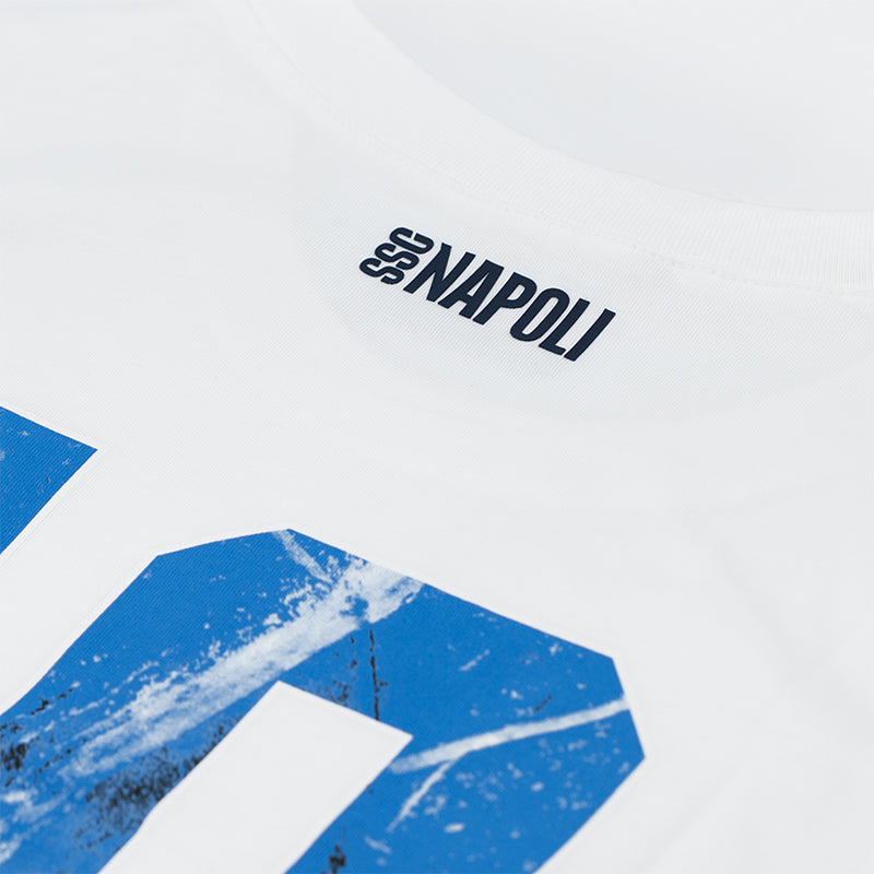 SSC Napoli T-Shirt Crop Marechiaro Bianca