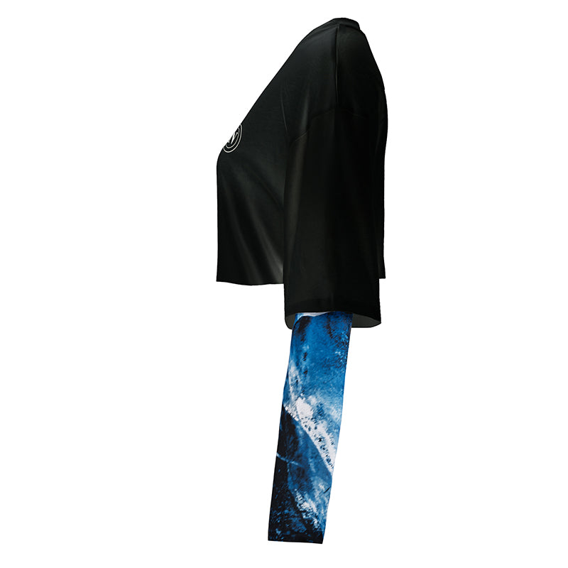SSC Napoli T-Shirt Crop Marechiaro Nera