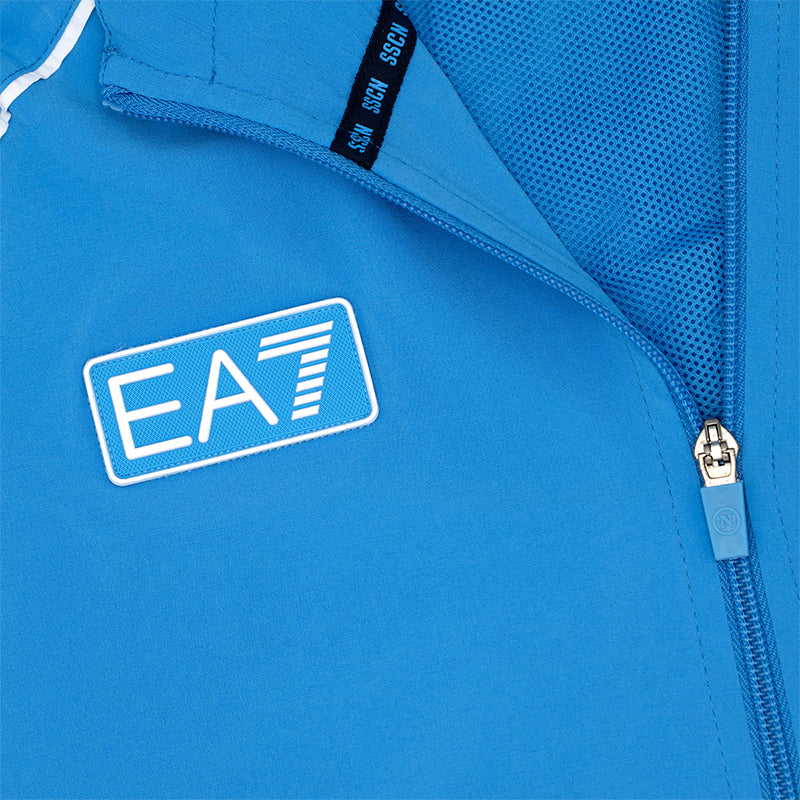 SSC Napoli Felpa Polystretch Con Cappuccio Azzurra 2025/2026