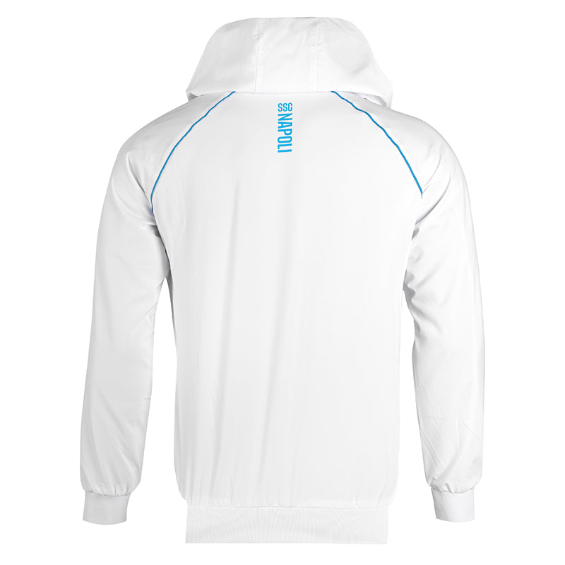 SSC Napoli Felpa Polystretch Con Cappuccio Bianca 2025/2026