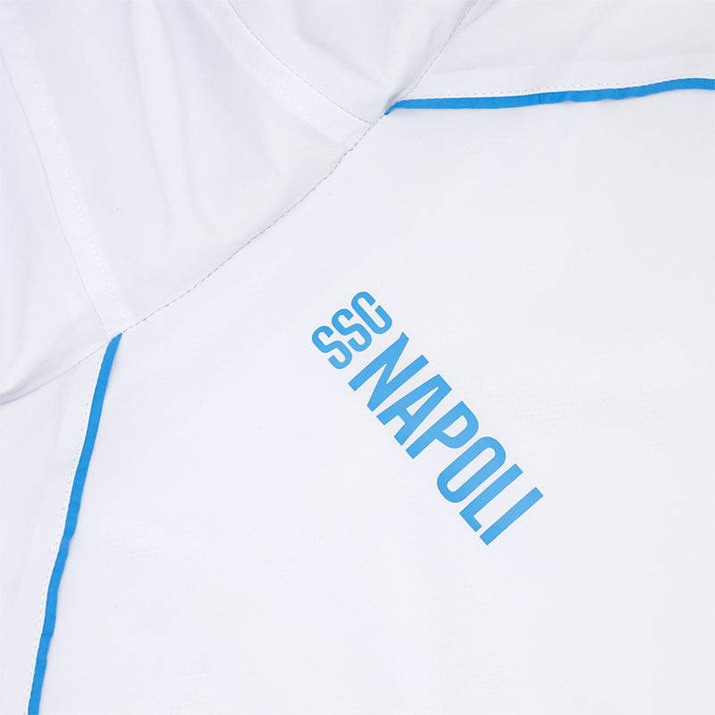 SSC Napoli Felpa Polystretch Con Cappuccio Bianca 2025/2026