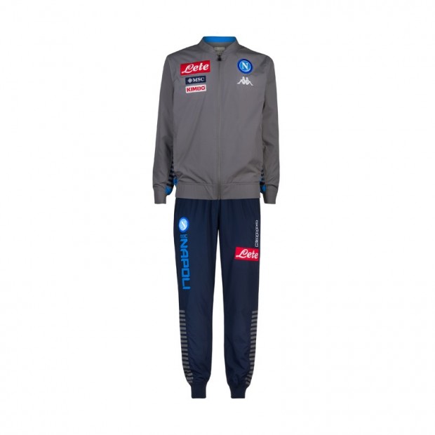 SSC Napoli Micro Grey Representation Tracksuit with Hood 2019/2020 Youth
