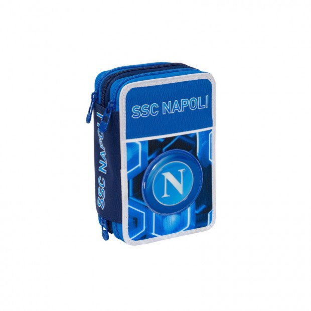 Napoli Live Match Scuola & Tempo Libero Blu Taglia Unica Unisex Bambini ssc napoli Portapenne Quick Case 