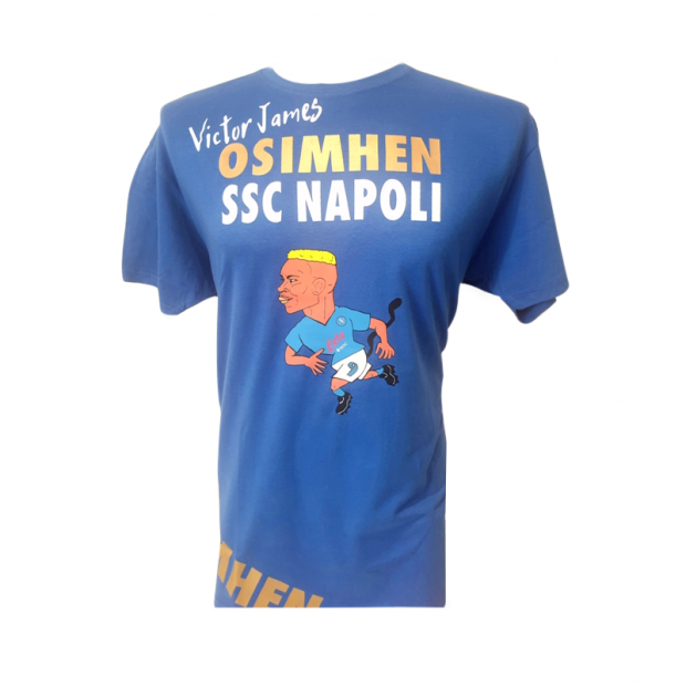 SSCN T-Shirt Caricatura Osimhen Blu