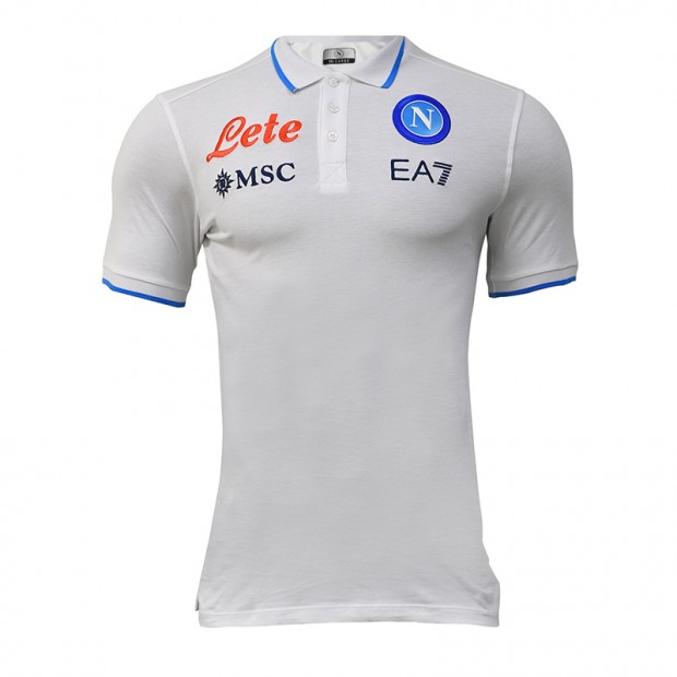 SSC Napoli White Representation Polo Shirt 2021/2022 for Kids