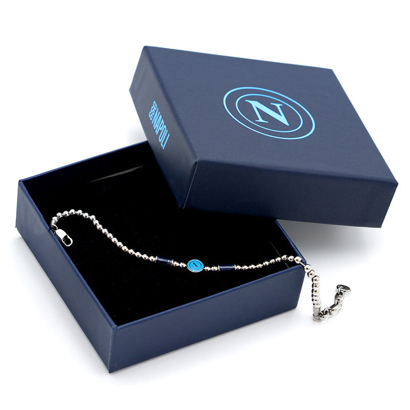 SSC Napoli Bracciale in Acciaio Logo