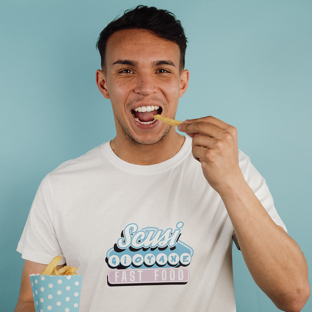 SSC Napoli Linea Admin T-Shirt Bianca Scusi Giovane