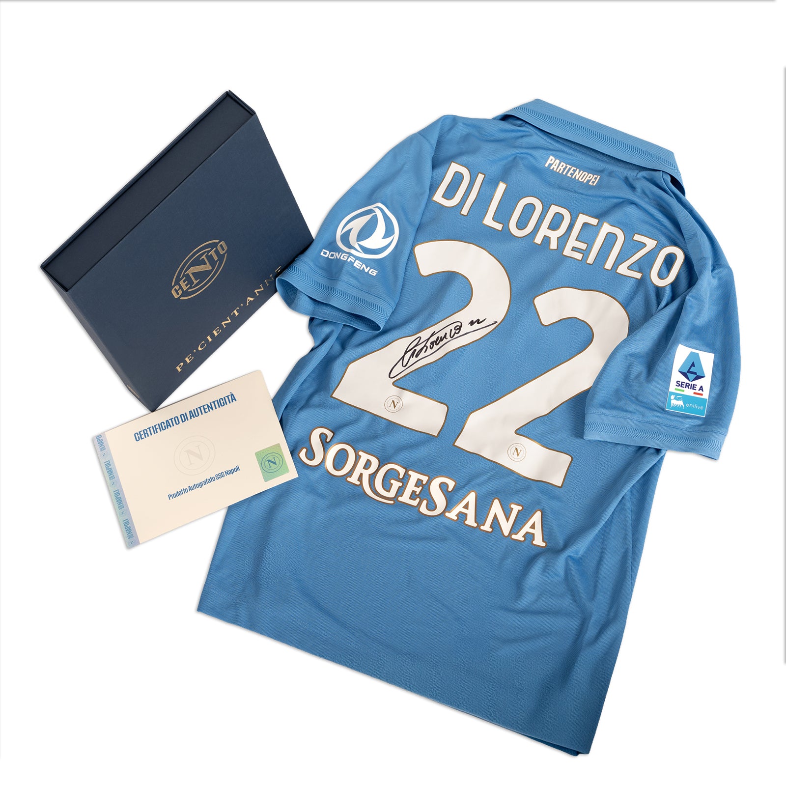 SSC Napoli 2026/2027 Home Match Jersey autographed by Giovanni Di Lorenzo in Premium Box