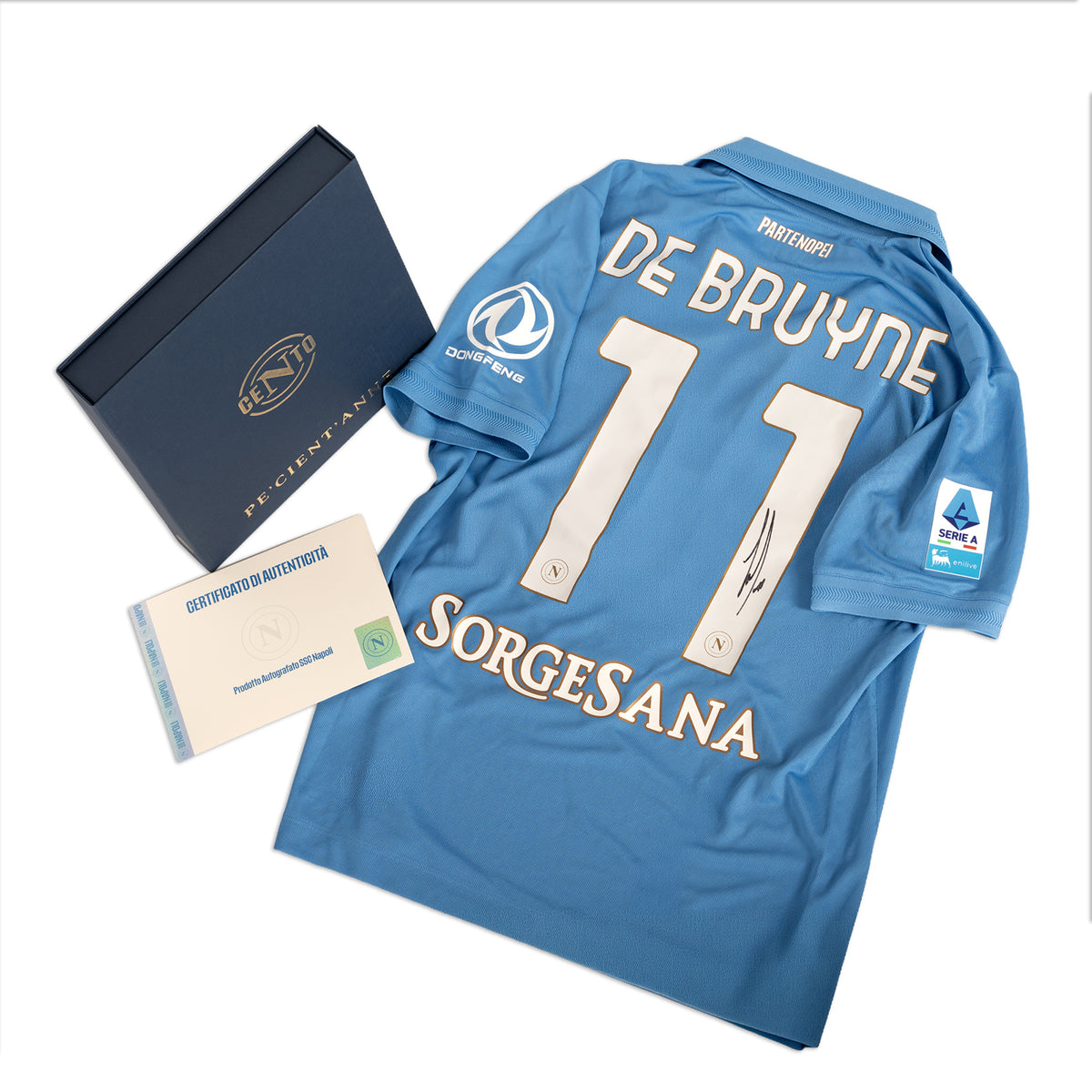 SSC Napoli 2026/2027 Home Match Jersey autographed by Kevin De Bruyne in Premium Box