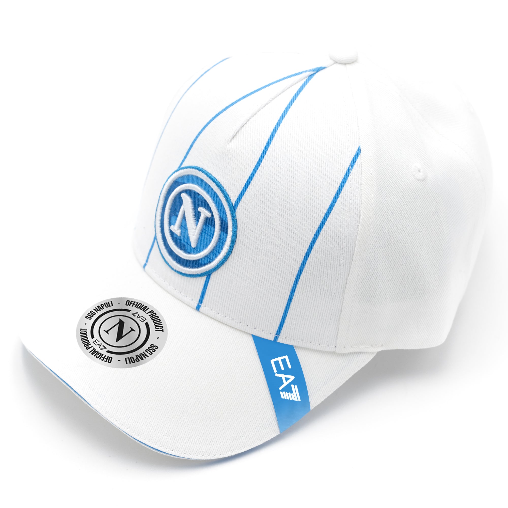 SSC Napoli White Stripes Visor Cap 2026/2027