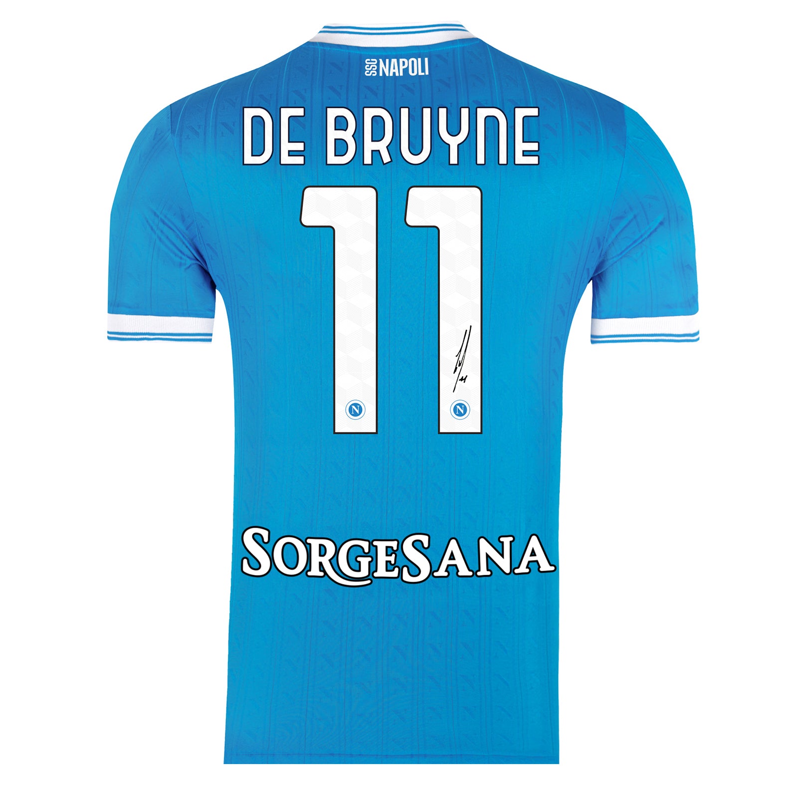 SSC Napoli Maglia Gara Home 2025/2026 Autografata da De Bruyne in Premium Box