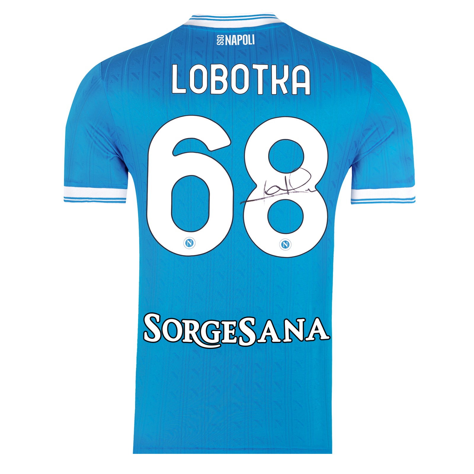 SSC Napoli Match Jersey Home 2025/2026 Signed by Lobotka in Premium Box